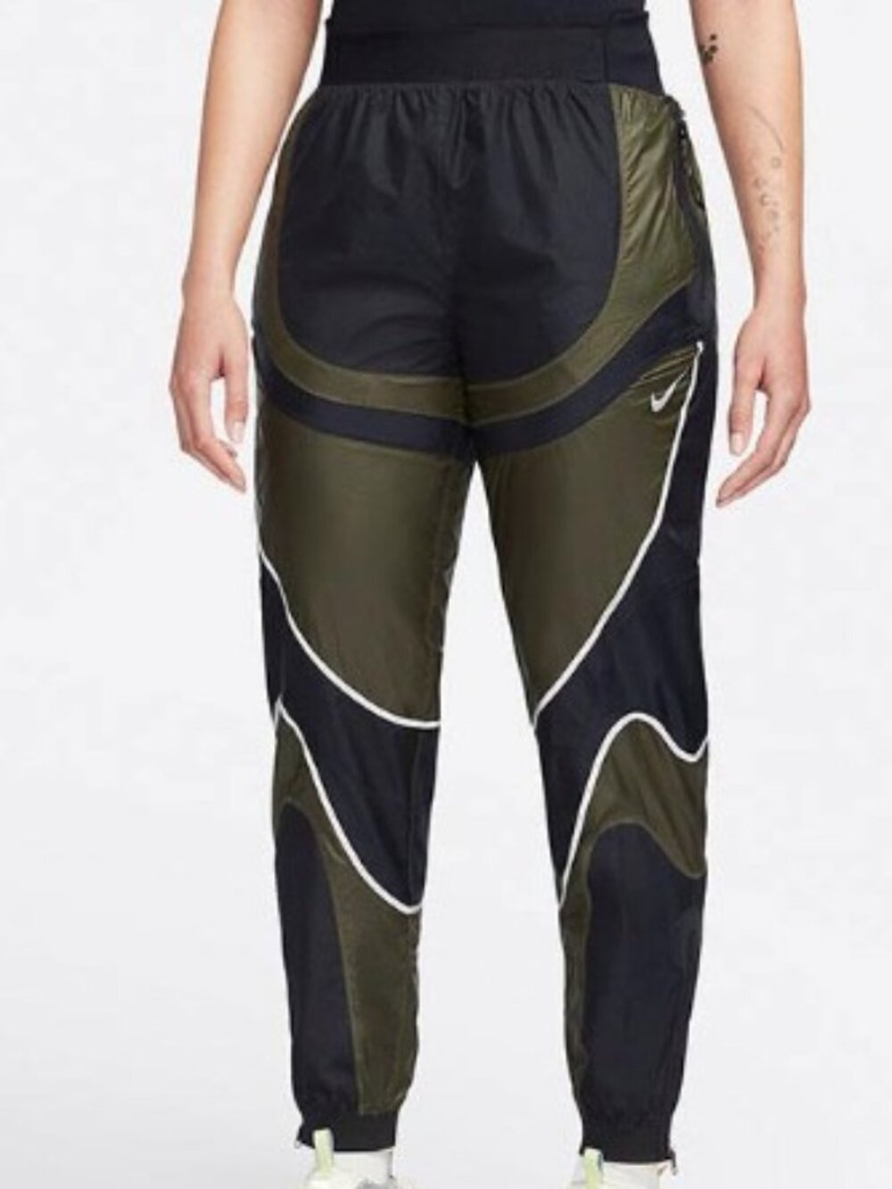 Nike Women’s iSPA Pants Off Noir/Newsprint/Iron Grey DB7581 NEW Large